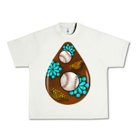 Pistachio baseball and western roses teardrop  1 Urban Heavy Tee - BundleAndBundleShop