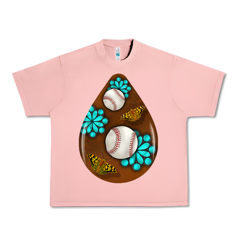 Baseball And Western Roses Teardrop  1 Urban Heavy Tee by BundleAndBundleShop | Teevron