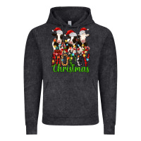 Vintage Black christmas three cows mooey christmas Vintage Hoodie - MaliasSmallBusiness