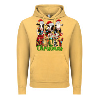 Vintage Mustard christmas three cows mooey christmas Vintage Hoodie - MaliasSmallBusiness