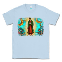 Dusty Blue gemstone our lady of guadalupe Classic Tee - JahusDesignShop