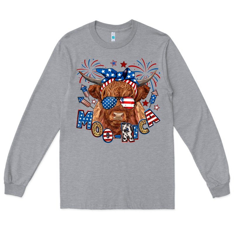 Moo Rica Highland Cow Long Sleeve Tee by RanaPortraitStore | Teevron