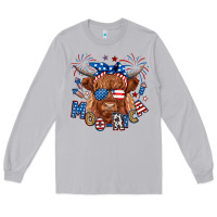 Moon Dust moo rica highland cow Long Sleeve Tee - RanaPortraitStore