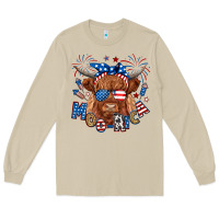 Mushroom moo rica highland cow Long Sleeve Tee - RanaPortraitStore