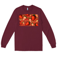 Burgundy Strawberry Background Long Sleeve Tee - Bettercallsaul