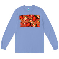Colony Blue Strawberry Background Long Sleeve Tee - Bettercallsaul