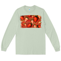 Matcha Strawberry Background Long Sleeve Tee - Bettercallsaul