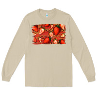 Mushroom Strawberry Background Long Sleeve Tee - Bettercallsaul