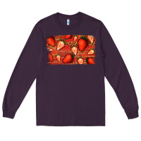 Plum Strawberry Background Long Sleeve Tee - Bettercallsaul