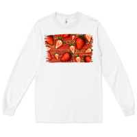 White Strawberry Background Long Sleeve Tee - Bettercallsaul