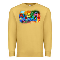 Antique Gold Au-some dad Autism Premium Sweatshirt - FaDigitalArtStudio