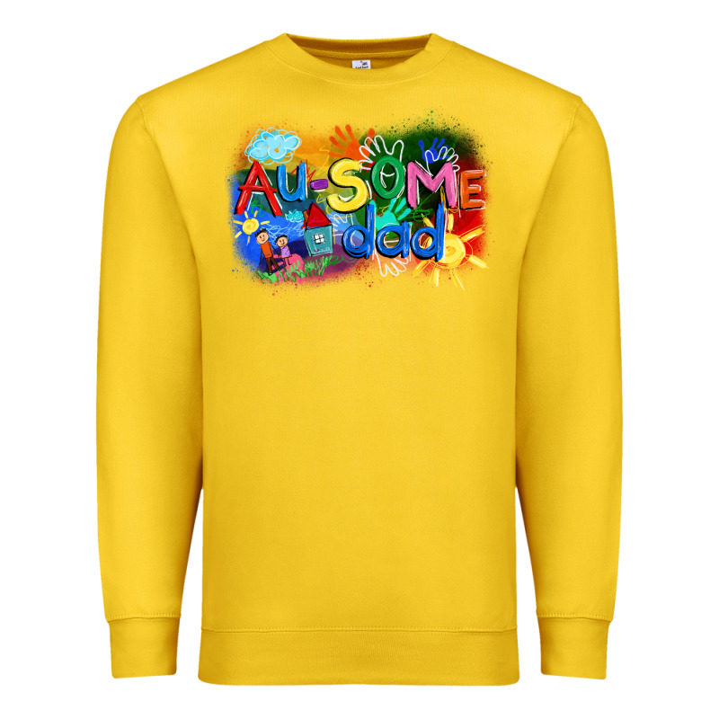 Au-some Dad Autism Premium Sweatshirt by FaDigitalArtStudio | Teevron