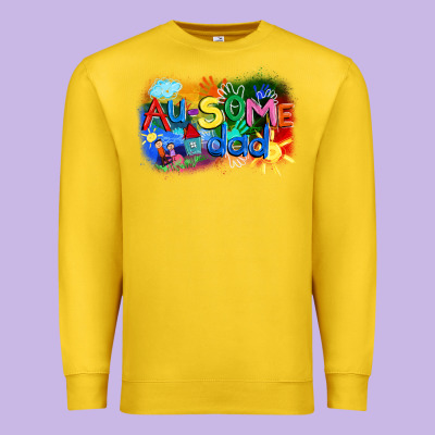 Au-some Dad Autism Premium Sweatshirt Designed By Fadigitalartstudio