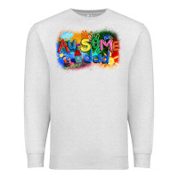 Oatmeal Heather Au-some dad Autism Premium Sweatshirt - FaDigitalArtStudio