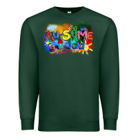 Sports Green Au-some dad Autism Premium Sweatshirt - FaDigitalArtStudio