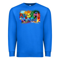 True Royal Au-some dad Autism Premium Sweatshirt - FaDigitalArtStudio