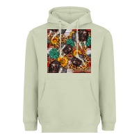 Matcha baby hampshire pig sunflowers seamless pattern Heavyweight Hoodie - FaDigitalArtStudio