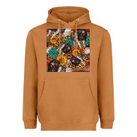 Meerkat baby hampshire pig sunflowers seamless pattern Heavyweight Hoodie - FaDigitalArtStudio