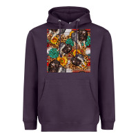 Plum baby hampshire pig sunflowers seamless pattern Heavyweight Hoodie - FaDigitalArtStudio