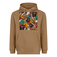 Toasted Coconut baby hampshire pig sunflowers seamless pattern Heavyweight Hoodie - FaDigitalArtStudio