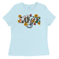 Baby Blue western love nurse Ladies Tee - BarkalooDesign
