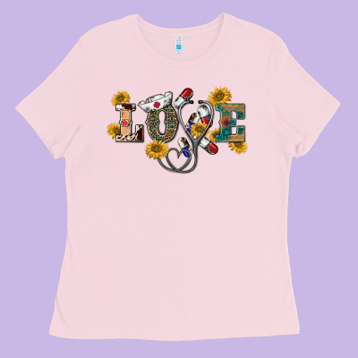 Western Love Nurse Ladies Tee Designed By Barkaloodesign