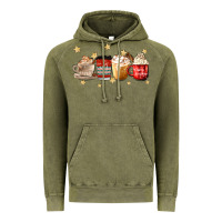 Vintage Olive christmas coffee Vintage Hoodie - MaliasSmallBusiness