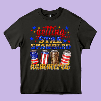 Getting Star Spangled Hammered Heavy Core Tee Designed By Nancycooperartshop