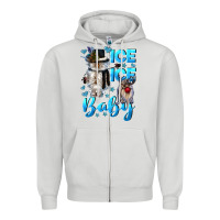 Dove Grey ice ice baby Zipper Hoodie - CowGirlArtShop