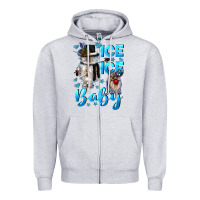 Heather Grey ice ice baby Zipper Hoodie - CowGirlArtShop