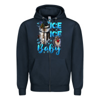 Navy ice ice baby Zipper Hoodie - CowGirlArtShop