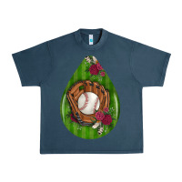 Midnight Navy baseball and western roses teardrop  4 Urban Heavy Tee - BundleAndBundleShop