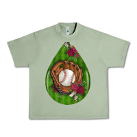 Oil Green baseball and western roses teardrop  4 Urban Heavy Tee - BundleAndBundleShop