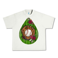 Pistachio baseball and western roses teardrop  4 Urban Heavy Tee - BundleAndBundleShop