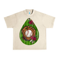Sandshell baseball and western roses teardrop  4 Urban Heavy Tee - BundleAndBundleShop