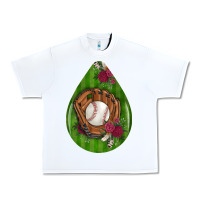 White baseball and western roses teardrop  4 Urban Heavy Tee - BundleAndBundleShop