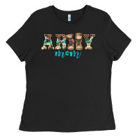 Black western camo pattern army mom Ladies Tee - Jasminsmagicworld