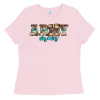 Bubblegum Pink western camo pattern army mom Ladies Tee - Jasminsmagicworld