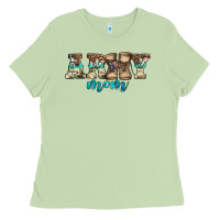 Matcha western camo pattern army mom Ladies Tee - Jasminsmagicworld
