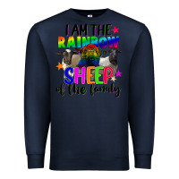 Navy I am the rainbow sheep of the family Premium Sweatshirt - FaDigitalArtStudio