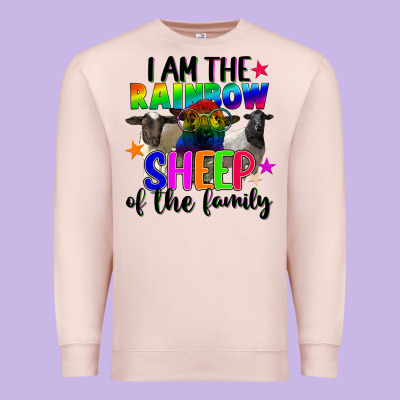 I Am The Rainbow Sheep Of The Family Premium Sweatshirt Designed By Fadigitalartstudio
