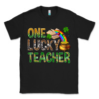 Black One Lucky Teacher St. Patricks Classic Tee - BundleAndBundleShop
