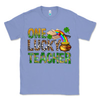 Colony Blue One Lucky Teacher St. Patricks Classic Tee - BundleAndBundleShop