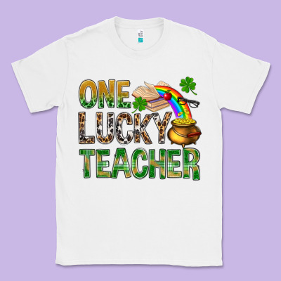 One Lucky Teacher St. Patricks Classic Tee Designed By Bundleandbundleshop