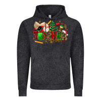 Vintage Black christmas  teacher Vintage Hoodie - MaliasSmallBusiness