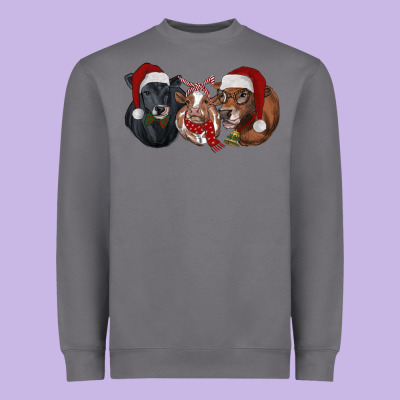 Christmas Heifers Heavyweight Sweatshirt Designed By Ranaportraitstore