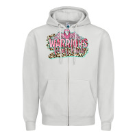 Dove Grey warriors wear pink breast cancer Zipper Hoodie - CowGirlArtShop