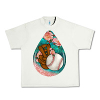 Pistachio baseball and western roses teardrop  3 Urban Heavy Tee - BundleAndBundleShop