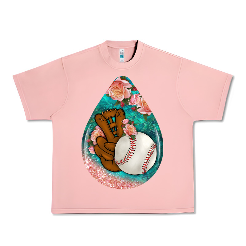 Baseball And Western Roses Teardrop  3 Urban Heavy Tee by BundleAndBundleShop | Teevron