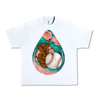 White baseball and western roses teardrop  3 Urban Heavy Tee - BundleAndBundleShop